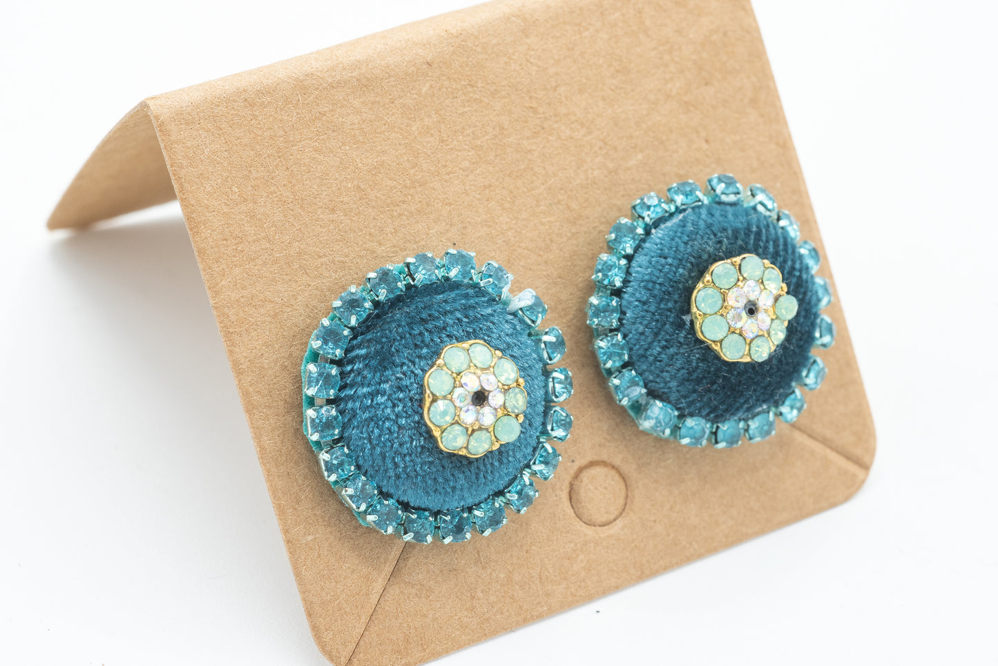 "Le coccole" orecchini in velluto e strass