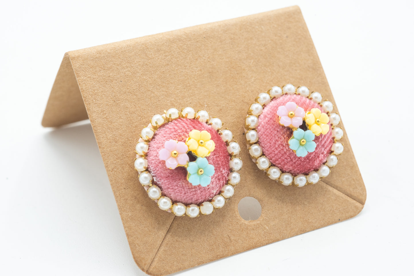 "Le coccole" orecchini in velluto e strass